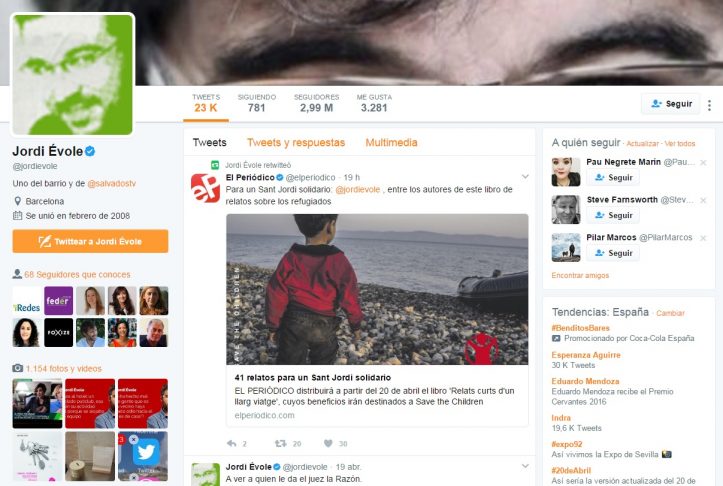 Las 10 mejores cuentas de Twitter de periodistas españoles 2 jordi evole 723x486 1