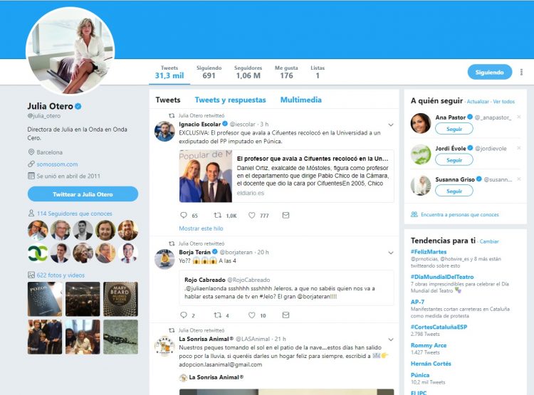 Cinco periodistas muy influyentes en redes sociales 3 julia otero e1522143169236